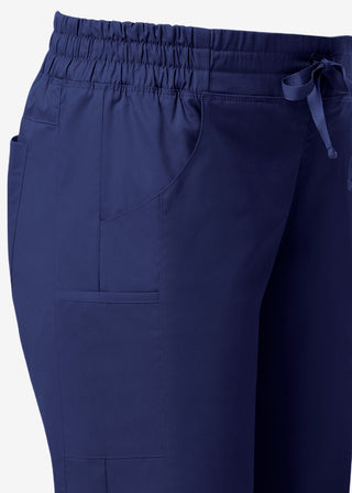 Maevn Blossom Signature Women's Mesh Pocket 3-Quaters Elastic Band Pant