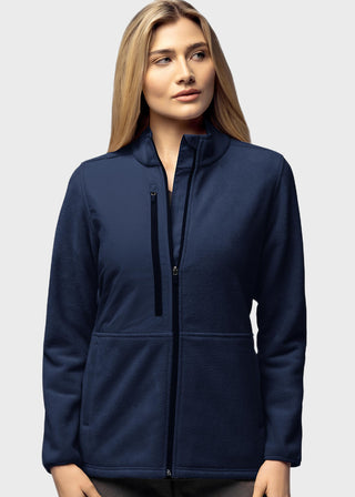 Wink Scrubs Wink Slate Women's Micro-Fleece Zip Jacket Black