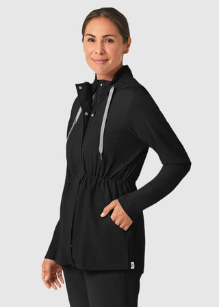 Wink Scrubs Wink Renew Women's Convertible Hood Jacket Black