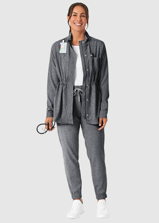 Wink Scrubs Wink Renew Women's Convertible Hood Jacket Black