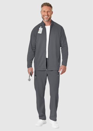 Wink Scrubs Wink Layers Men's Fleece Solid Scrub Jacket
