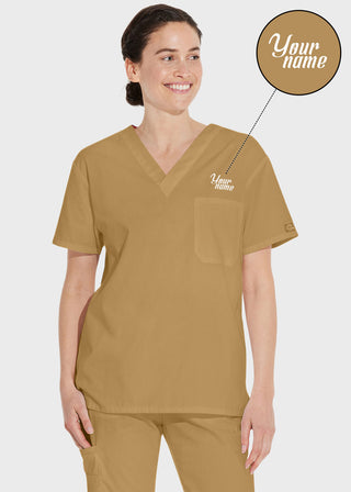 Free Embroidery Unisex V-Neck Nursing Scrub Top
