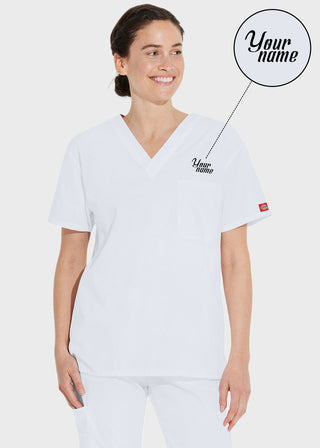 Free Embroidery Unisex V-Neck Nursing Scrub Top