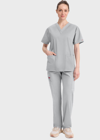 Free Embroidery Women's V-Neck Classic Fit Scrub Top