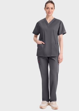Free Embroidery Women's V-Neck Classic Fit Scrub Top