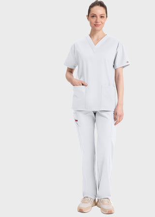 Free Embroidery Women's V-Neck Classic Fit Scrub Top