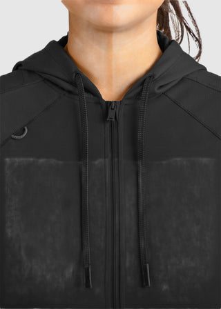 Maevn Women's Hooded Zip Front Jacket