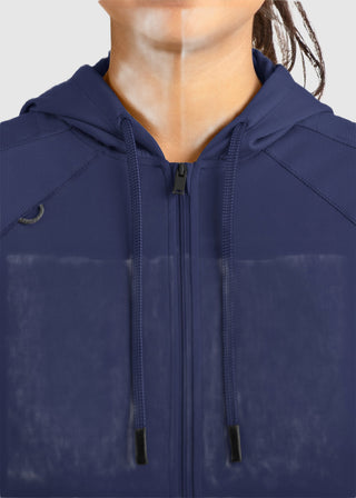 Maevn Women's Hooded Zip Front Jacket