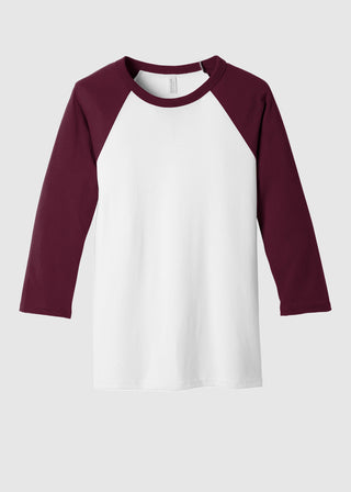 BELLA CANVAS Unisex Quarter Sleeve Baseball Tee