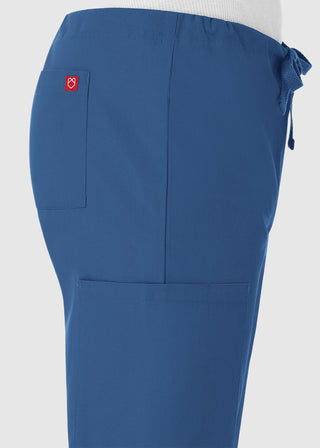 Maevn Red Panda Unisex Drawstring Straight Leg Scrub Petite Pant