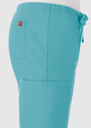 Maevn Red Panda Unisex Drawstring Straight Leg Scrub Petite Pant