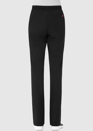 Maevn Red Panda Women's Half Elastic Waist Straight Leg Tall Pant