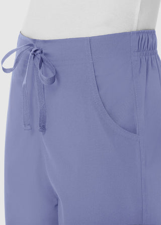 Maevn Red Panda Women's Half Elastic Waist Straight Leg Tall Pant