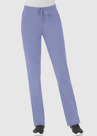 Maevn Red Panda Women's Half Elastic Waist Straight Leg Tall Pant