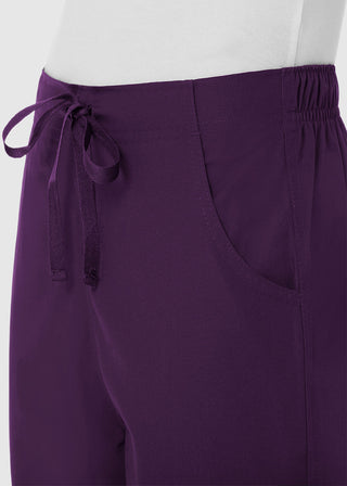 Maevn Red Panda Women's Half Elastic Waist Straight Leg Tall Pant