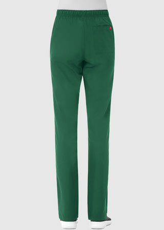 Maevn Red Panda Women's Half Elastic Waist Straight Leg Pant