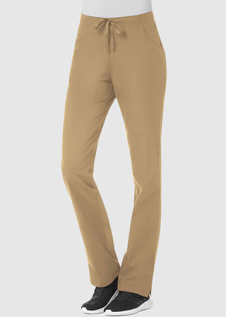 Maevn Red Panda Women's Half Elastic Waist Straight Leg Pant