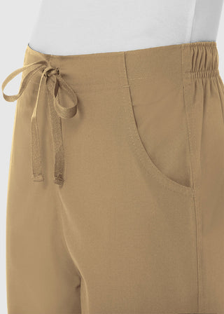 Maevn Red Panda Women's Half Elastic Waist Straight Leg Pant