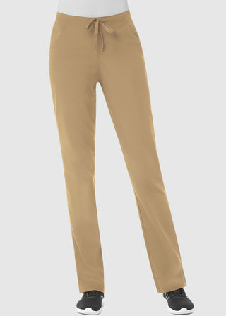 Maevn Red Panda Women's Half Elastic Waist Straight Leg Pant