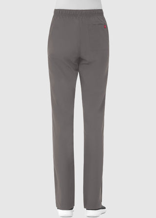 Maevn Red Panda Women's Half Elastic Waist Straight Leg Petite Pant