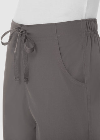 Maevn Red Panda Women's Half Elastic Waist Straight Leg Pant