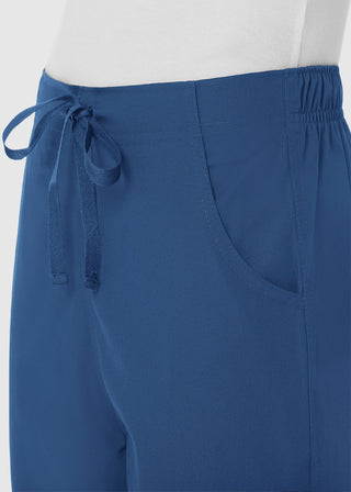 Maevn Red Panda Women's Half Elastic Waist Straight Leg Tall Pant