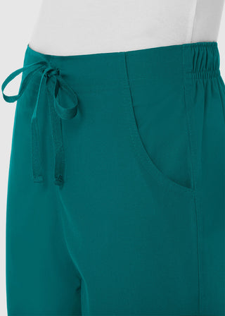 Maevn Red Panda Women's Half Elastic Waist Straight Leg Tall Pant