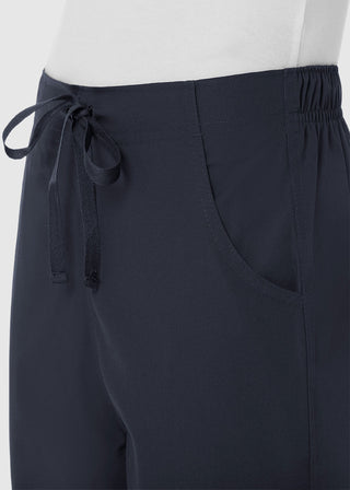 Maevn Red Panda Women's Half Elastic Waist Straight Leg Tall Pant