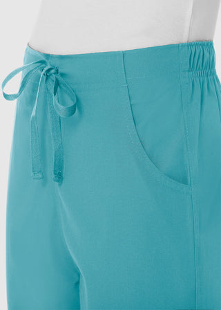 Maevn Red Panda Women's Half Elastic Waist Straight Leg Tall Pant