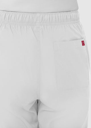 Maevn Red Panda Women's Half Elastic Waist Straight Leg Petite Pant