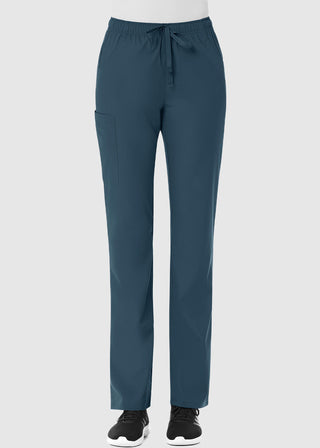 Maevn Red Panda Women's Full Elastic Waist Cargo Scrub Petite Pant