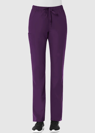 Maevn Red Panda Women's Full Elastic Waist Cargo Scrub Tall Pant