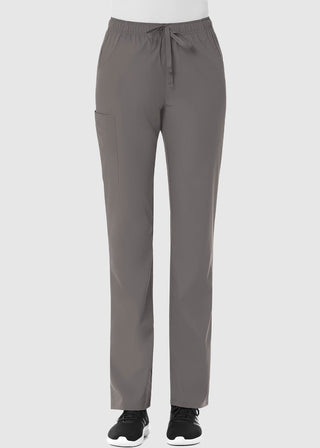 Maevn Red Panda Women's Full Elastic Waist Cargo Scrub Petite Pant