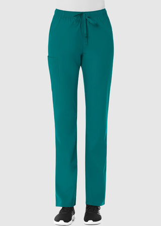 Maevn Red Panda Women's Full Elastic Waist Cargo Scrub Tall Pant