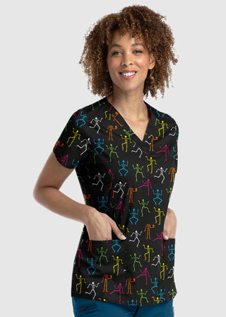 Maevn Women's Printed Born to be Wild V-Neck Top