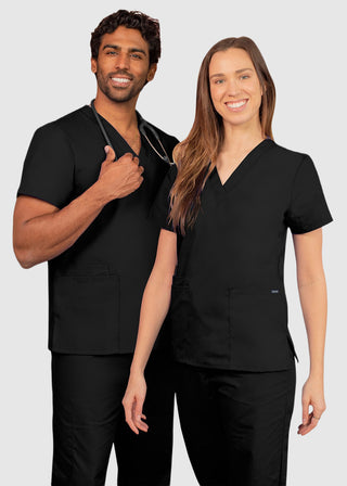 Adar Universal Unisex V-Neck Basic Scrub Top