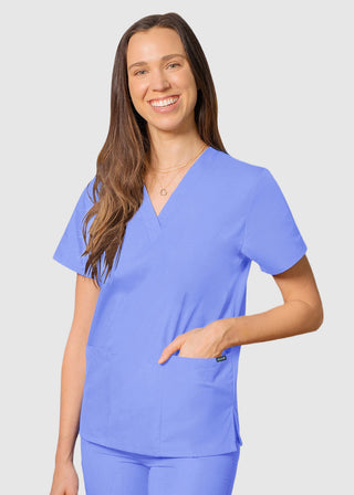 Adar Universal Unisex V-Neck Basic Scrub Top