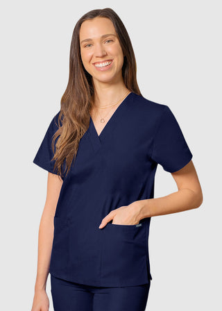 Adar Universal Unisex V-Neck Basic Scrub Top