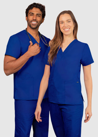 Adar Universal Unisex V-Neck Basic Scrub Top