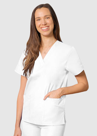 Adar Universal Unisex V-Neck Basic Scrub Top