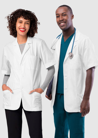 Adar 31 Inches Unisex Short Sleeve Consultation Coat