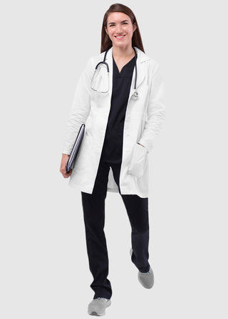 Adar Women's 33 Inches Adjustable Belt Lab Coat