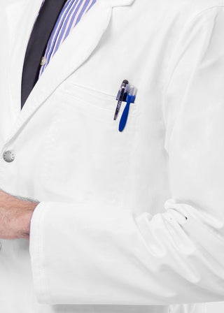 ADAR Pop-Stretch Men's 31 Inches Snap Front Lab Coat