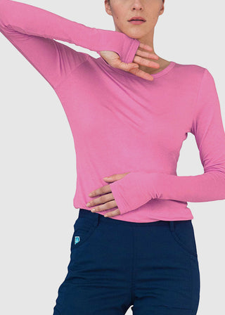 Adar Indulgence Women's Long Sleeves Luxury Scrub Tee