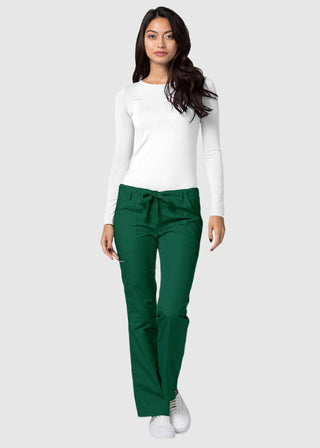 Adar Women Medical Multi Pocket Drawstring Scrub Pants