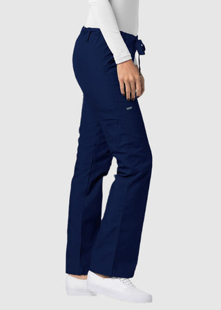 Adar Women Medical Multi Pocket Drawstring Scrub Pants