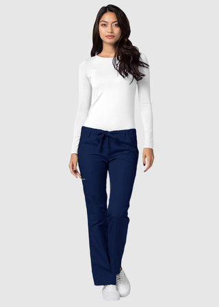 Adar Women Medical Multi Pocket Drawstring Scrub Pants