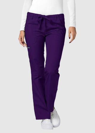 Adar Women Medical Multi Pocket Drawstring Scrub Pants