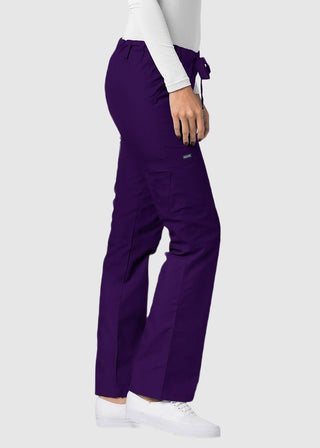 Adar Women Medical Multi Pocket Drawstring Scrub Pants