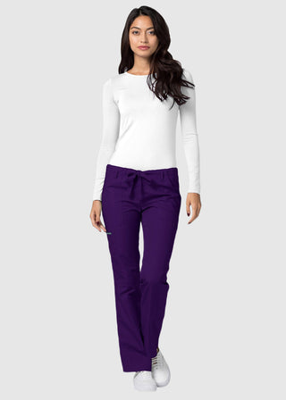 Adar Women Medical Multi Pocket Drawstring Scrub Pants